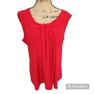 Susan Lawrence Gathered Blouse Womens SZ XL Liquid Knit Office Business Capsule